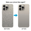 iPhone 15 Pro Max Glass Back Cover Grey with Lens Cover