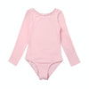 Girls Spring and Summer Long-sleeved Cotton Dance Training Clothing Set, Size:150CM(Purple)