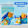 6086-5 Big Ice Bucket Childhood Memory Ice-Cream Series Micro-Particle Building Block Toys Birthday Gift