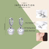 Round Shell Bead Earrings Simple Ladies Silver Earrings