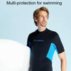 DIVE & SAIL 1.5mm Warm One-Piece Short Sleeve Wetsuit Outdoor Surfing Coldproof Snorkeling Suit, Size: L(Female Purple)