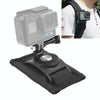 360 Degree Rotating Quick Release Strap Mount Shoulder Backpack Mount for GoPro, Insta360, DJI and Other Action Cameras(Black)