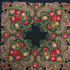 Red Ethnic Style Retro Tassel Square Scarf Flower Pattern Headscarf Scarf, Size:90 x 90cm