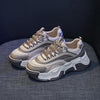Women Students Thick Sole Breathable Lightweight Sports Shoes, Size: 38(Khaki)
