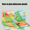 2 PCS Wooden 3D Stereo Dinosaur Puzzle Children Educational Early Education Toys(Tyrannosaurus)