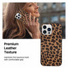 For iPhone 14 Pro Max TPU Leather Phone Case (Yellow Leopard Texture)