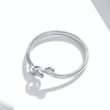 S925 Sterling Silver Musical Note Women Ring, Size:7