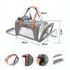 LDLC QS-012 Pet Carrier Bag, Grey, Breathable, Foldable, for Small Pets (6kg)