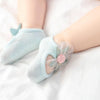2 Pairs Baby Floor Socks Hollow Flower Spot Glue Non-Slip Children Socks, Toyan Socks: S 0-1 Years Old(Khaki)