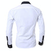 Casual Business Men Dress Long Sleeve Cotton Stylish Social Shirts, Size:L(Gray)