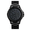 Skmei 1513 Fashion Trendy Steel Band Quartz Watch Mens Waterproof Leisure Watch(Black)
