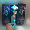 Valentine Day Creative Gift 24K Foil Plated Rose Gold Rose Lasts Forever Love Wedding Decor Lighting Rose(No Base Have light)