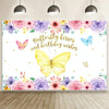 1.5m X 1m Butterfly Pattern Photography Backdrop Birthday Party Decoration Background Cloth(MDT09891)
