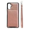 For Samsung Galaxy A56 5G Solid Color Zipper 11-Card Slots Bag Phone Case with Lanyard(Rose Gold)
