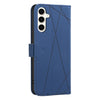 For Samsung Galaxy A26 Geometric Pattern RFID Leather Phone Case(Blue)