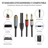 0.3m 6.35mm TRS Stereo Female to 2 x 6.35mm TS Male Mono Audio Adapter Cable(Black)