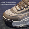Women Students Thick Sole Breathable Lightweight Sports Shoes, Size: 36(Khaki)