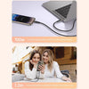 awei CL-229C Type-C to Type-C 100W with Chip Braid Fast Data Charging Cable, Length:1.2m(Black)