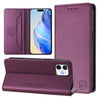 For iPhone 12 mini RC01 Dual-Folded Magnetic Suction RFID Leather Phone Case(Violet)