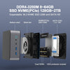 GXMO H90 Windows 11 Intel Core i7 11390H Processor Mini Computer, Specification:Without RAM & SSD