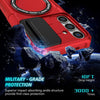 For Samsung Galaxy S25 5G Sliding Camshield MagSafe Holder TPU Hybrid PC Phone Case(Red)