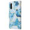 For Samsung Galaxy A26 5G Marble Bronzing Stitching Leather Phone Case(Blue)