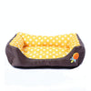 Cosy Cartoon Pet Kennel Cushion, Small, Yellow