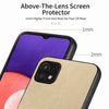 For Samsung Galaxy A22 5G Twill Fabric Leather Skin Back Phone Case(Khaki)