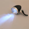 3 LED Retro Bicycle Headlight Night Riding Safety Warning Light(Black)