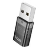 hoco UA36C USB Male to USB-C / Type-C Female OTG Transparent Adapter(Black)