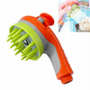 Pet Shower Brush with Nozzle, Orange - Dog & Cat Grooming