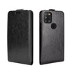 For Alcatel 3X 2020 R64 Texture Single Vertical Flip Leather Protective Case with Card Slots & Photo Frame(Black)