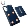 For Samsung Galaxy A56 5G Solid Color Metal Buckle Card Slots Bag Phone Case(Blue)