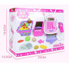 Mini Analog Supermarket Checkout Cash Register Set Child Role Playing Toy 47 PCS / Set Pink