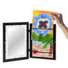 Wood Children Art Frames Magnetic Front Open Frametory for Poster Photo Drawing Paintings Pictures(Black)