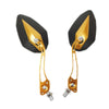 Aluminum Alloy Motorcycle Large-view Rearview Mirror Modification(Gold)