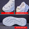 811-1 Spring Breathable Casual Shoes Leather-paneled Mesh Ladies Sports Shoes, Size: 36(White Blue)