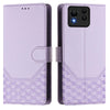 For Asus Zenfone 11 Ultra Honeycomb Embossing RFID Leather Phone Case(Light Purple)