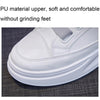 SH01 Sticky Elastic Patch Breathable White Shoes Spring Running Sneakers, Size: 37(Grey)