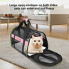 FUNADD Foldable Pet Carrier Bag, Pink - Breathable, for Small Dogs & Cats