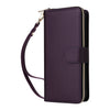 For Samsung Galaxy S22 5G Nine-card Slots Zipper Wallet Bag Leather Phone Case(Dark Purple)