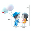 In Car Ornament Lovely Kissing Couple Doll, Colour:Gray Couple Balloon+Spring Balloon