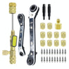 36pcs / Set T6 Air Conditioning Valve Core Remover Installer Tool with Dual Size SAE 1/4 and 5/16 Ports(Gold)