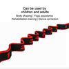 Children 8 Lattice Yoga Stretch Band Dance Elastic Band Resistance Band(Rose Red)