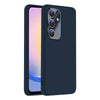 For Samsung Galaxy A25 5G Nano Lens Cover Liquid Silicone Phone Case(Titanium Blue)