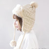 Winter Plus Velvet Knitted Wool Hat Bomber Cap Flight Hat, Size:M (56-58cm)(Khaki)