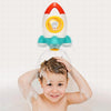 Baby Bath Shower Water Spray Rotating Rocket Beach Toys(Orange)