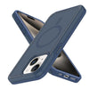 For iPhone 14 Plus Shockproof MagSafe Armor PC Hybrid TPU Phone Case(Ink Blue)