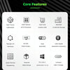 GMK NucBox Windows 10 System Mini PC, Intel Celeron J4125 Quad Core 64bit 14nm 2GHz-2.7GHz, Support WiFi & Bluetooth & RJ45, 8GB+128GB,EU Plug