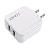 LDNIO A2201 2.4A Dual USB Charging Head Travel Direct Charge Mobile Phone Adapter Charger With Type-C Data Cable (US Plug)
